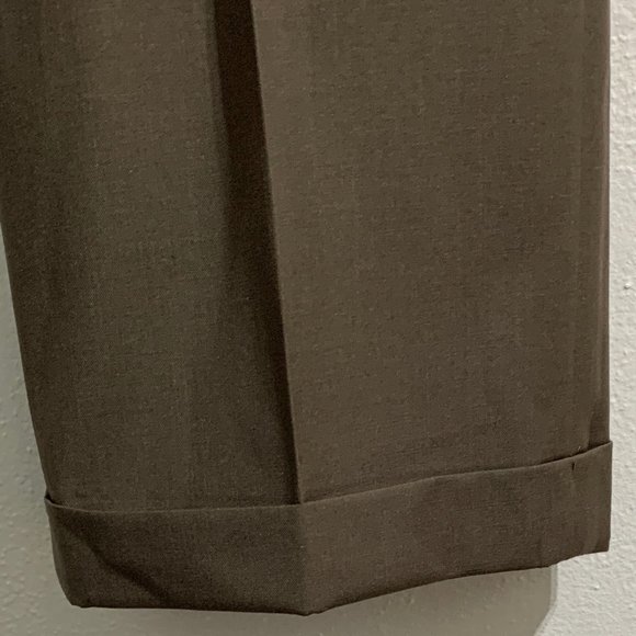 (T128) RBM Platinum Men’s 44x32 Olive Green Dress Pant, Rise 14, Leg 10, Nice! - Picture 12 of 15